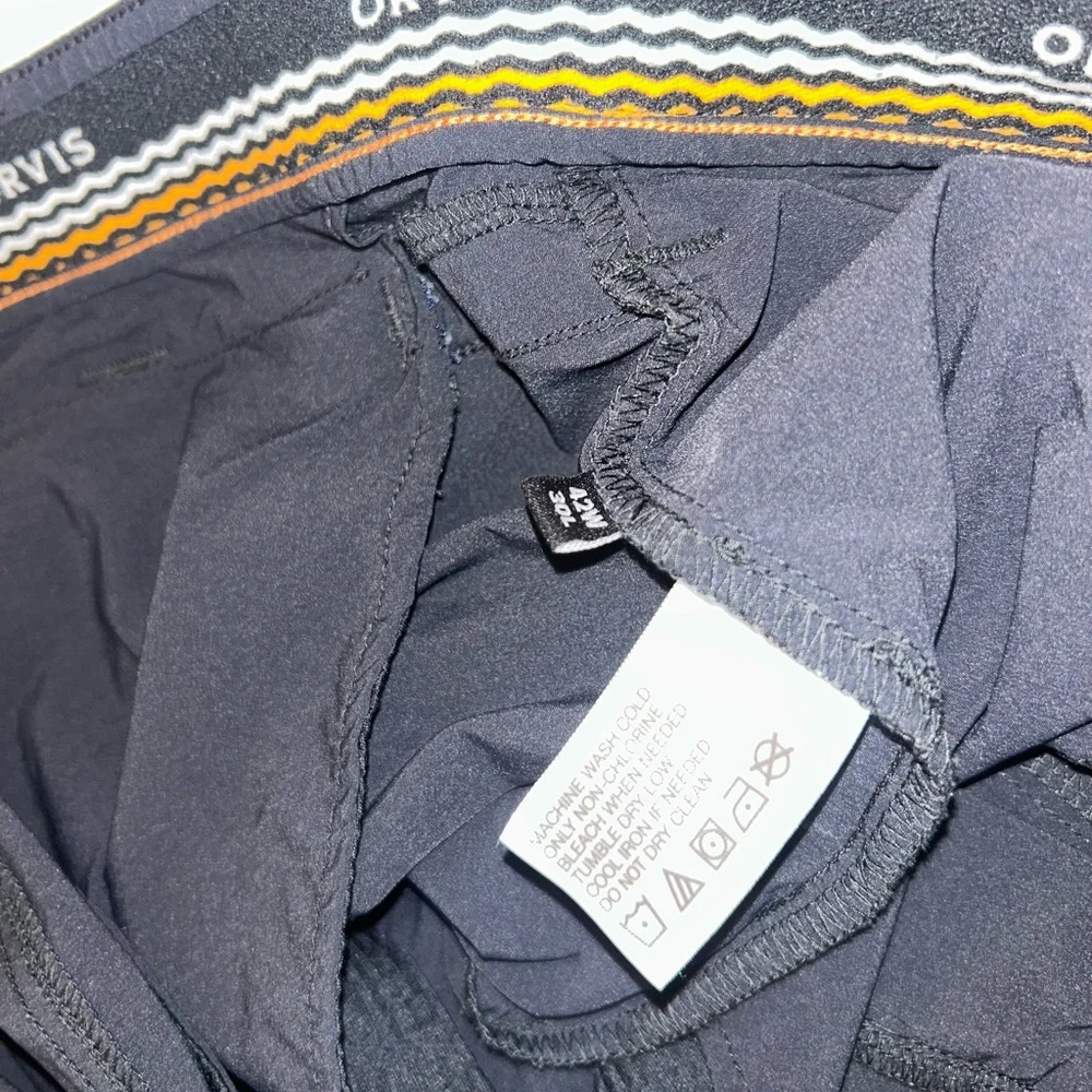 ORVIS mens Jackson Quick-Dry pants black hip‎ zipper pocket size 42W, 30L